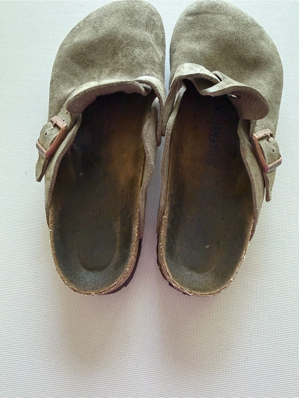 Birkenstock Women's Suede Clogs in Taupe - Picture 8 of 10